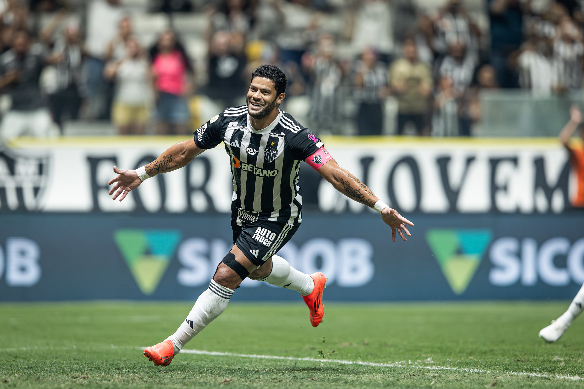 Hulk marcou o 113º gol dele com a camisa atleticana. Foto: Pedro Souza|Atlético-MG