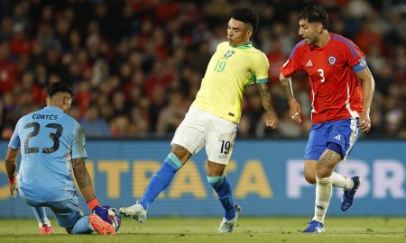 Igor Jesus contra o Chile (Foto: Rafael Ribeiro/CBF)