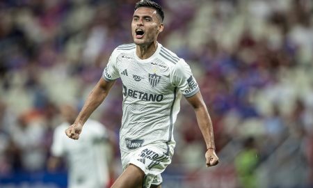 Fausto Vera fez o gol do Atlético-MG. (Foto: Pedro Souza / Atlético)