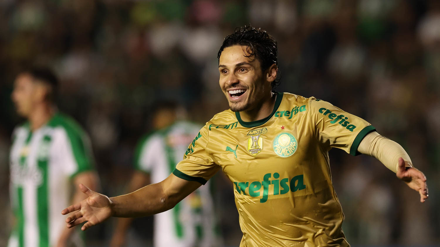 Raphael Veiga brilhou e marcou três gols (Foto: Cesar Greco/Palmeiras/by Canon)