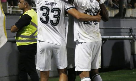 Jogadores do Botafogo comemorando o gol de Gregore. (Foto: Vitor Silva/Botafogo)