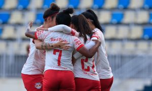 Jogadoras das Bragantinas. (Foto: Fernando Roberto/Red Bull Bragantino)