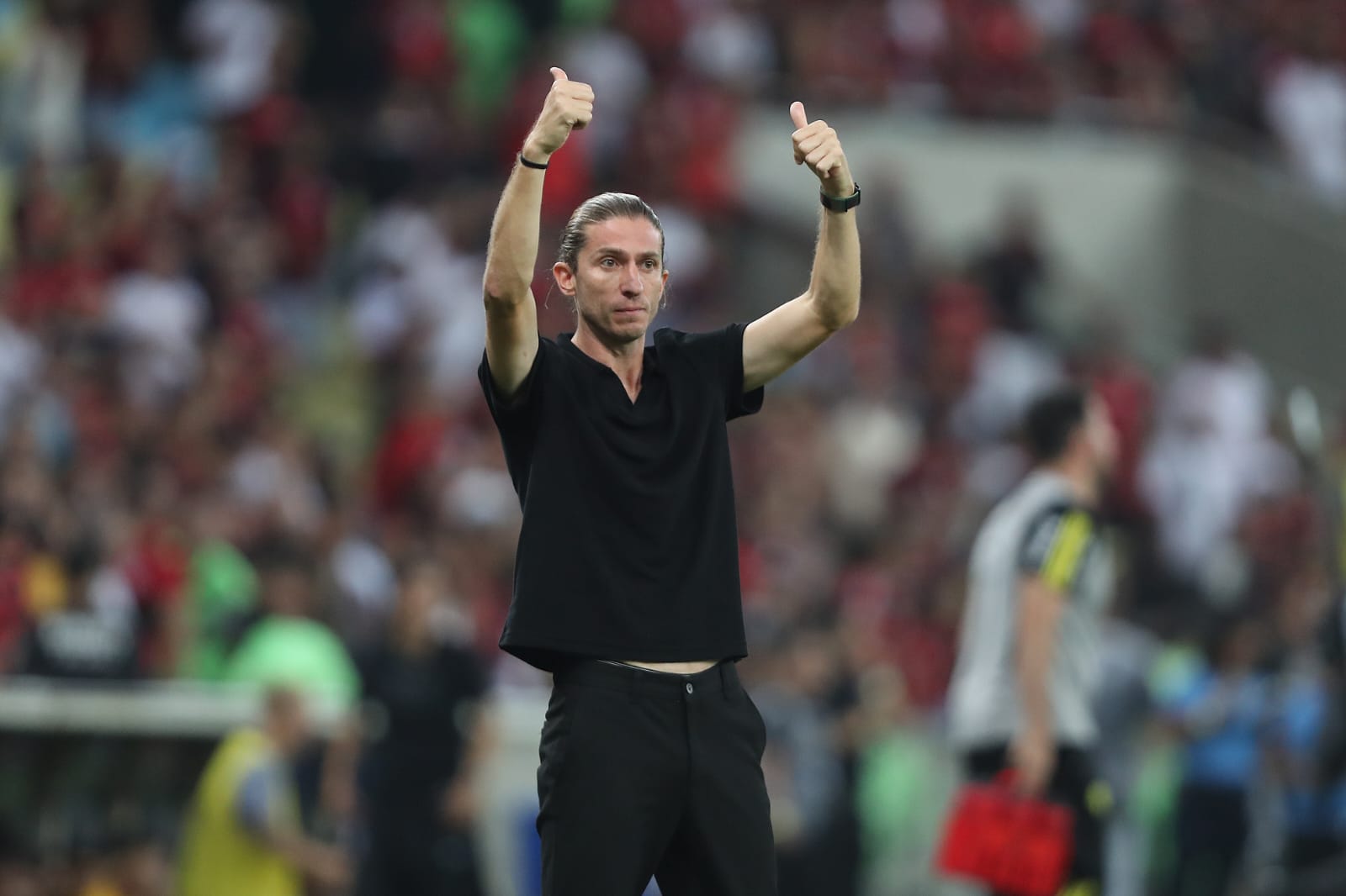 Filipe Luís em sua estreia como novo técnico do Flamengo (Foto: Wagner Meier/Getty Images)