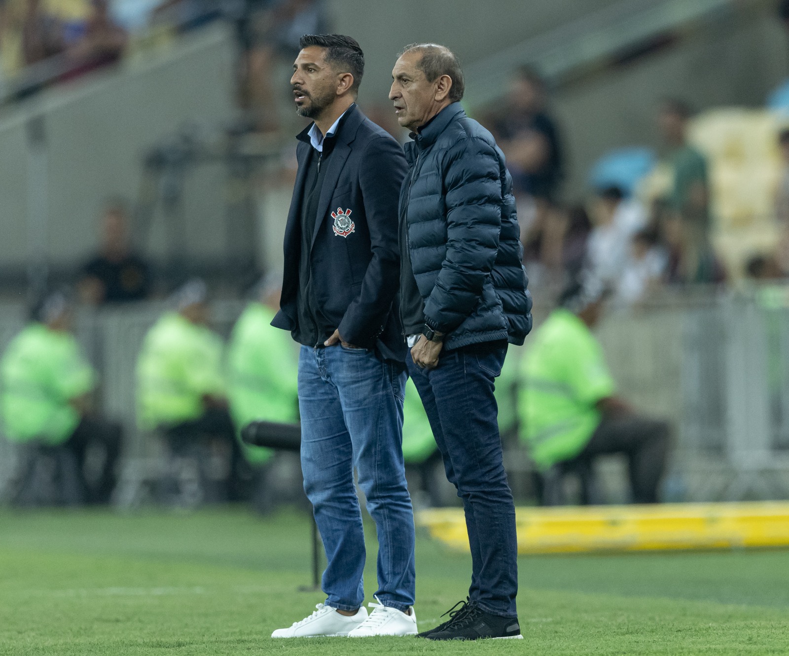 O Corinthians venceu o Athletico Paranaense dentro da Neo Química Arena por 5 a 2. Emiliano Díaz, auxiliar de Ramón, comemora e declara guerra no domingo (Foto: Rodrigo Coca/Agência Corinthians)