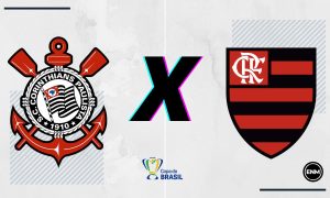 Corinthians x Flamengo (Arte: Esporte News Mundo)