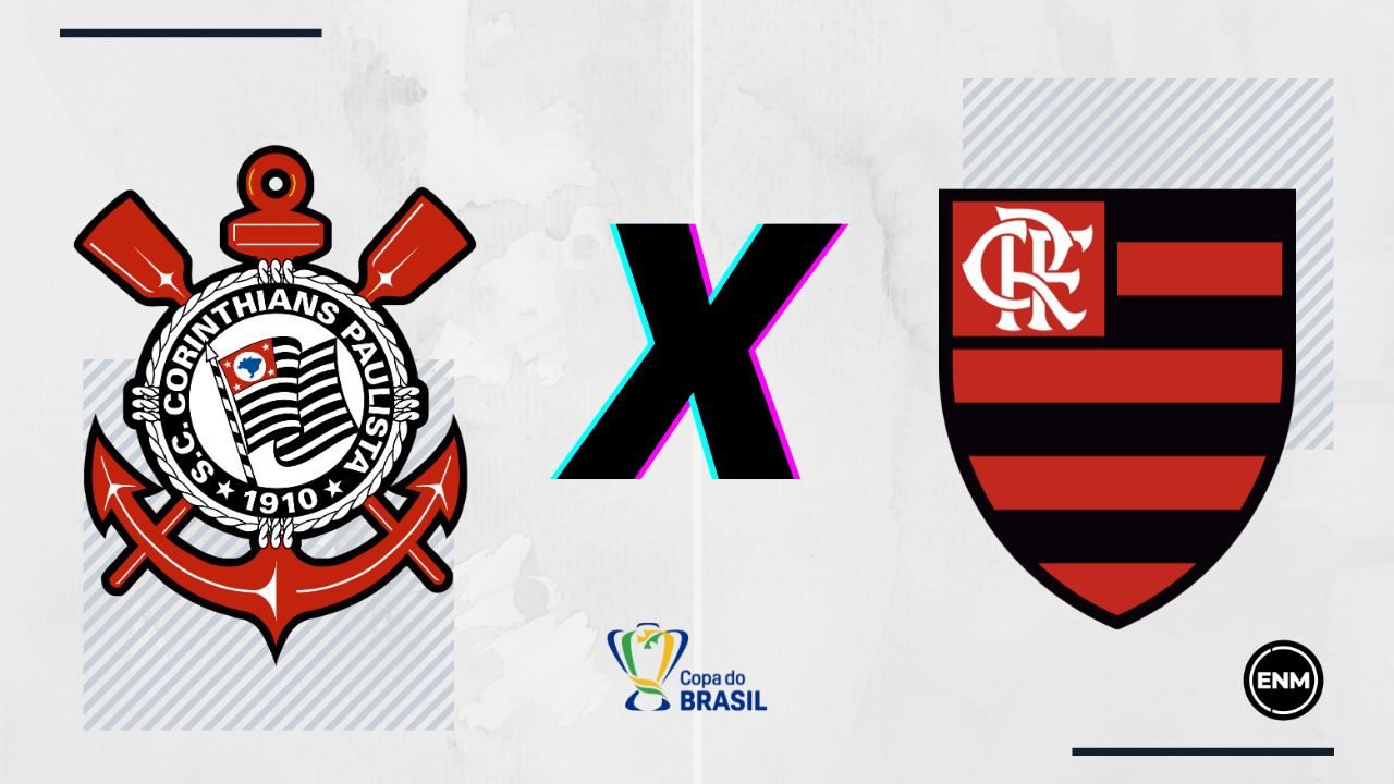 Corinthians x Flamengo (Arte: Esporte News Mundo)