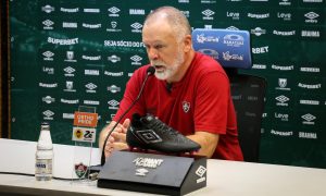 mano cedeu entrevista coletiva e falou sobre aproveitamento FOTO: MARCELO GONÇALVES/ FLUMINENSE F.C.