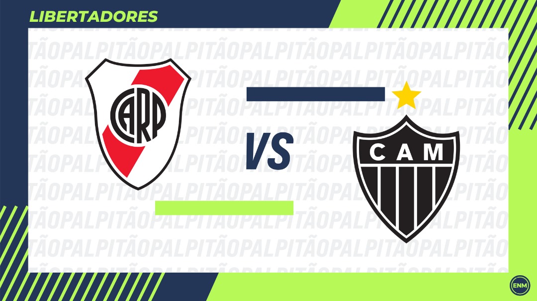 Atlético-MG visita o River Plate pela Libertadores. (Arte: ENM)