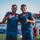 Bruno Pacheco e Hércules em treino do Fortaleza. (Foto: Matheus Lotif/FEC)