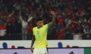 Igor Jesus comemora gol do Brasil (Foto: Marcelo Hernandez/Getty Images)