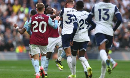 confusão Tottenham West Ham. (Foto: Marc Atkins/Getty Images)