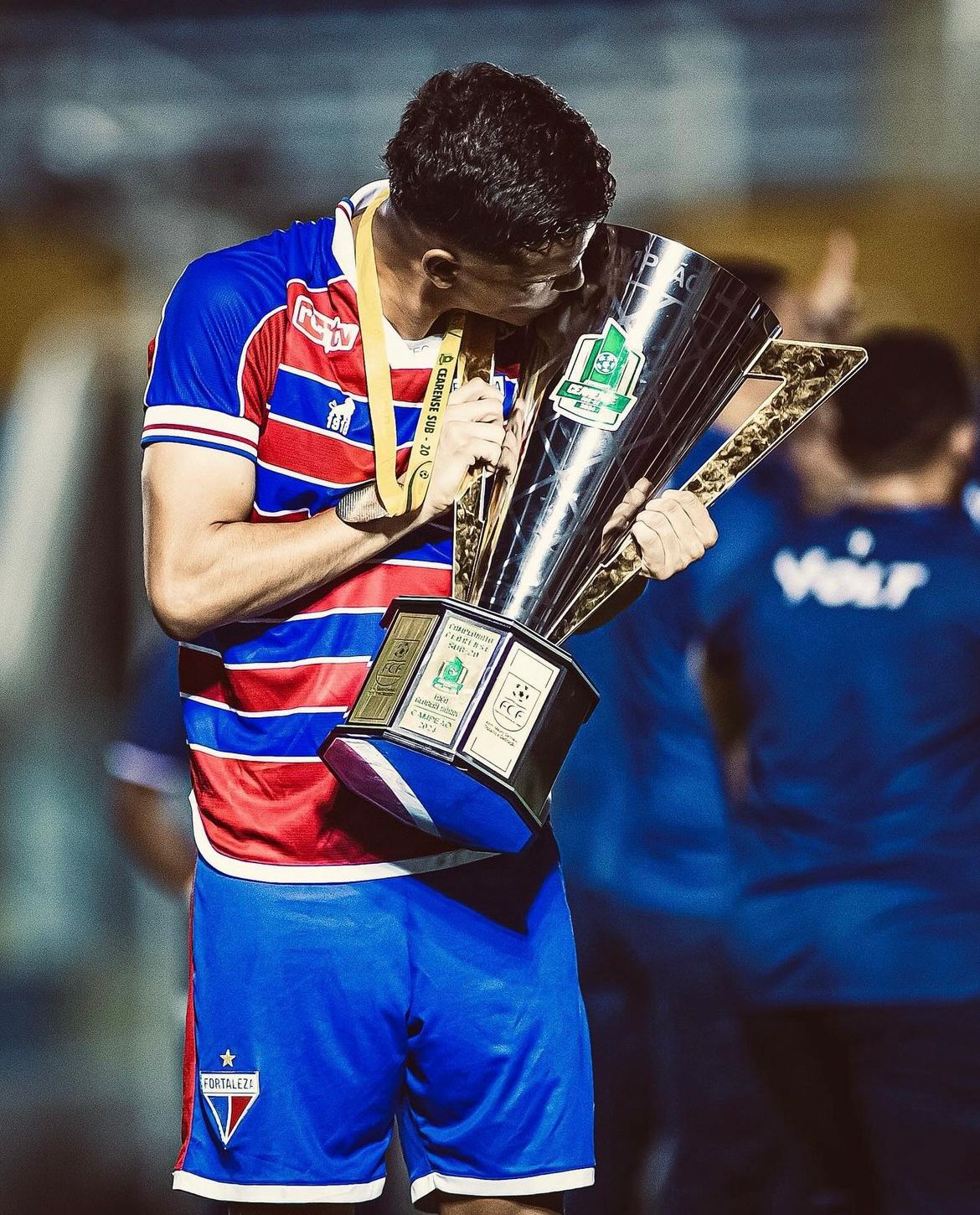 Daniel Troiano celebra o título cearense. (Foto: Fortaleza EC)