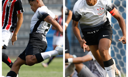 Dupla decisiva do Corinthians valoriza vantagem na semifinal do Paulista sub-17. (Fotos: Rodrigo Gazzanel / Agência Corinthians)