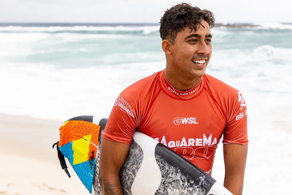 Samuel Pupo em evento da WSL. (Foto: Thiago Diz / WSL)