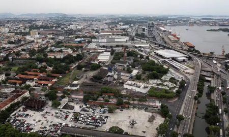 Terreno do Gasômetro, local do futuro estádio do Fla,engo (Foto: Divulgação/Prefeitura do Rio)