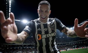 Arana comemora o gol marcado contra o Vasco na semifinal da Copa do Brasil. Foto: Pedro Souza|Atlético-MG