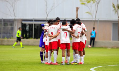 Jogadores do time sub-20 do Red Bull Bragantino. (Foto: Fernando Roberto/Red Bull Bragantino)