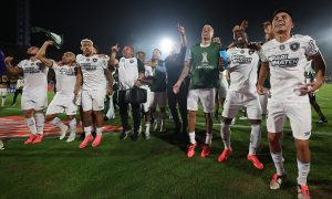 Jogadores comemorando a classificação (Foto: Vítor Silva/Botafogo)