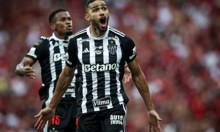 Alan Kardec comemora gol contra o Flamengo na final da Copa do Brasil. Foto: Pedro Souza | Atlético-MG