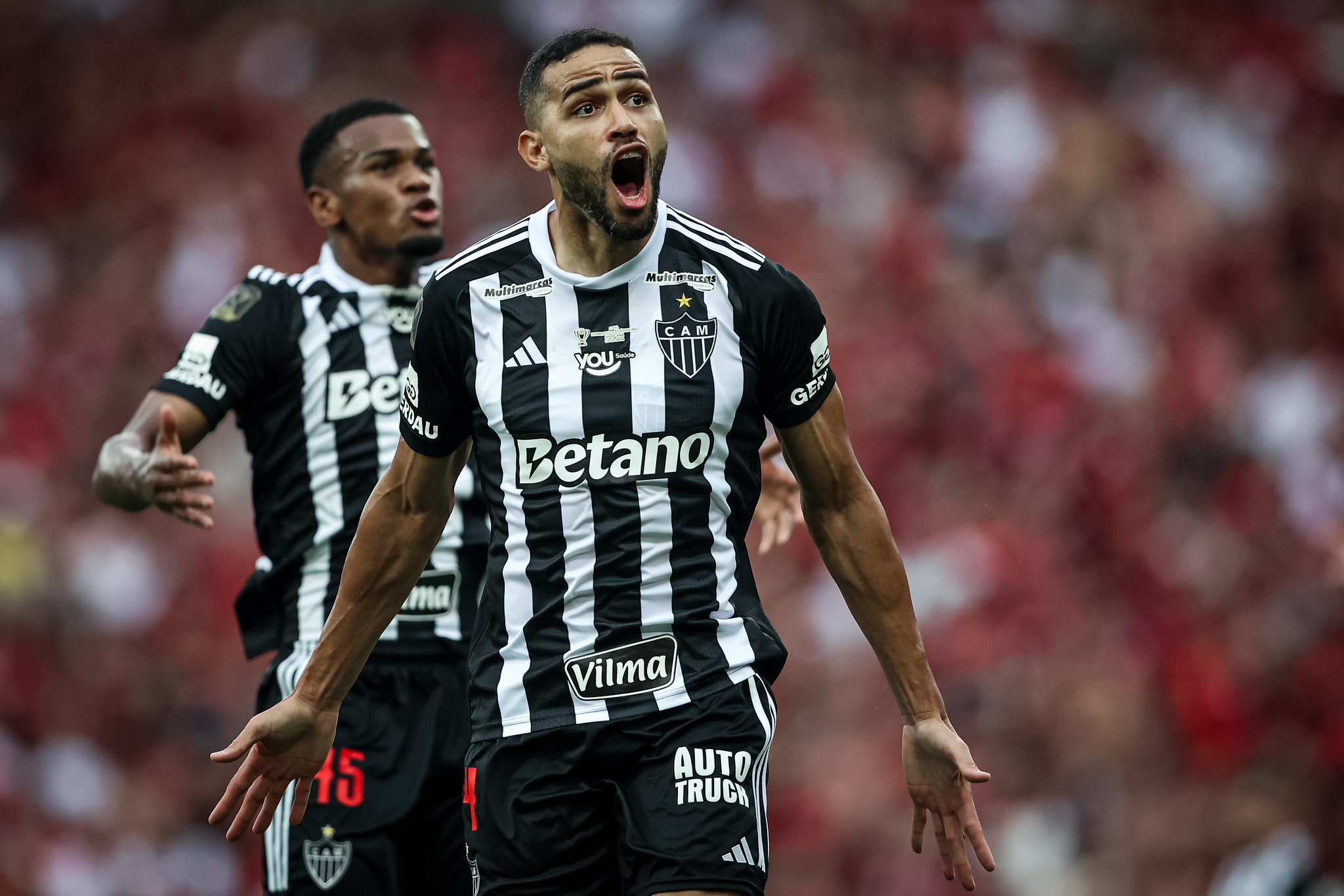 Alan Kardec comemora gol contra o Flamengo na final da Copa do Brasil. Foto: Pedro Souza | Atlético-MG