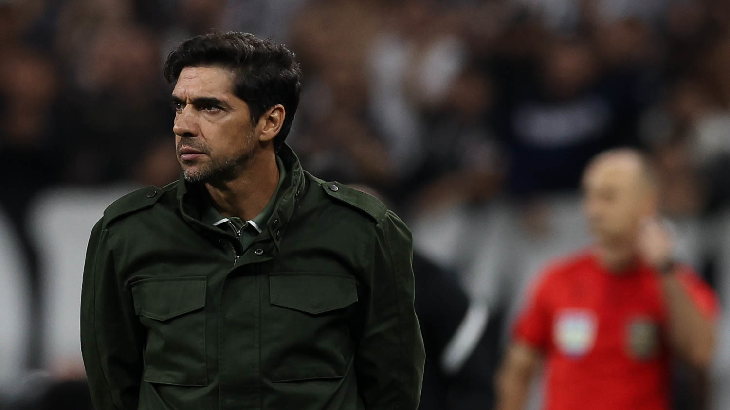 Abel Ferreira durante derrota do Palmeiras para Corinthians. (Foto:Cesar Greco/Palmeiras).