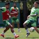 Gabriel Menino e Anibal Moreno em treino do Palmeiras (FOTO: Cesar Greco)