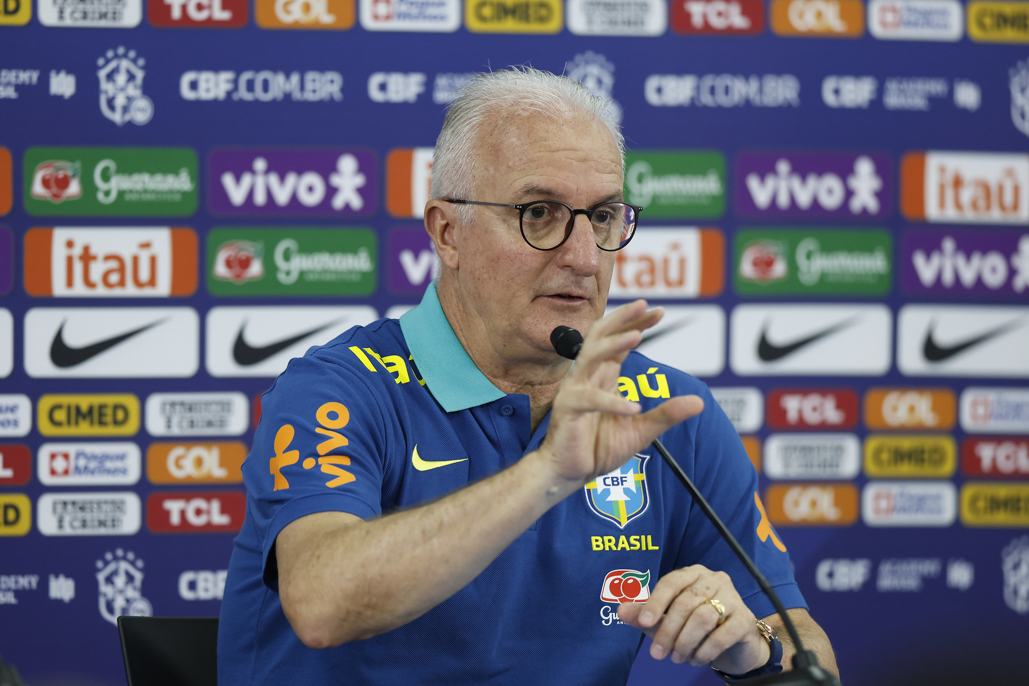 Coletiva de Dorival Junior. ( Foto: Rafael Ribeiro/CBF)