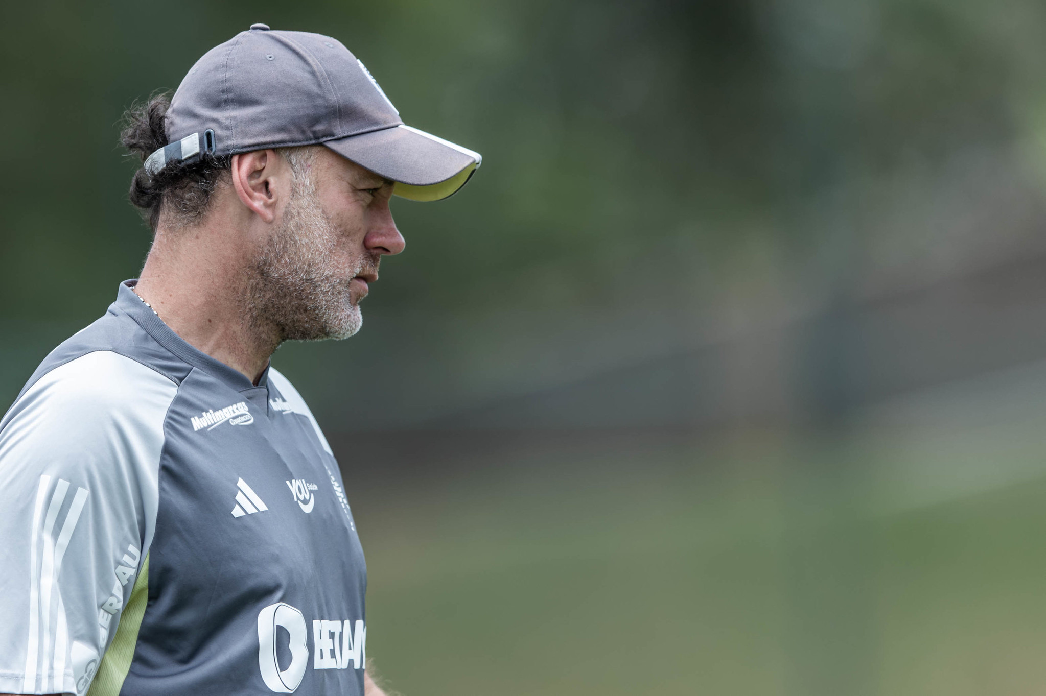 Gabriel Milito durante treinamento no CT do Galo. Foto: Pedro Souza | Atlético-MG