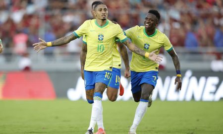 Raphinha foi destaque pela Seleção Brasileira (Foto: Rafael Ribeiro/CBF)