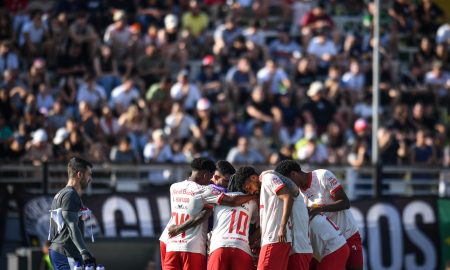 Jogadores do Red Bull Bragantino. (Foto: Ari Ferreira/Red Bull Bragantino)