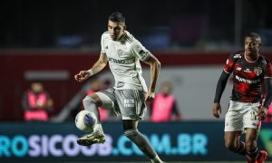 Battaglia em ação contra o São Paulo. Foto: Pedro Souza | Atlético-MG