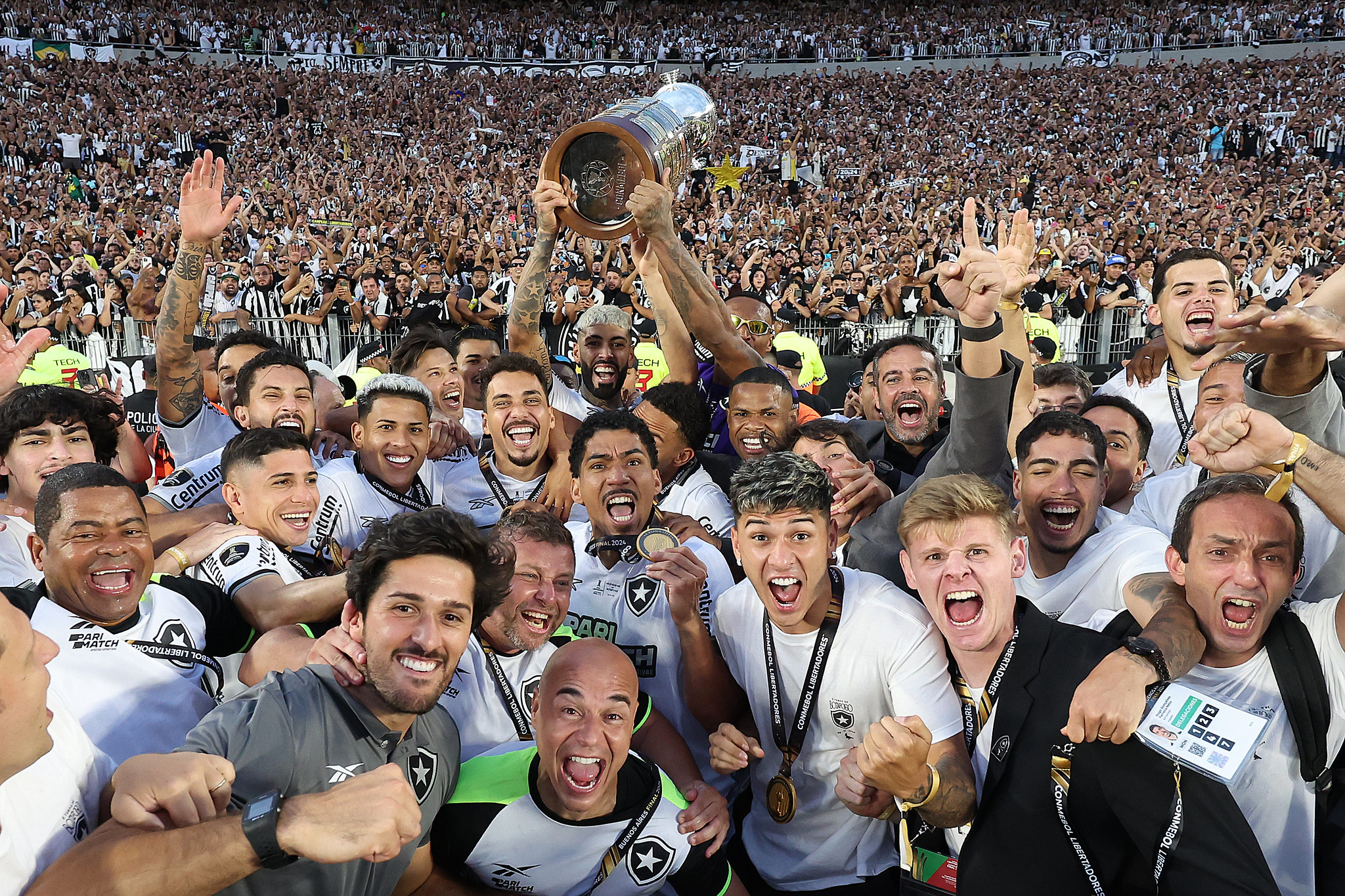 Jogadores do Botafogo comemorando. (Foto: Vitor Silva/Botafogo)