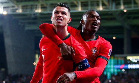 Cristiano Ronaldo e Leão. (Foto: Divulgação / UEFA Nations League)