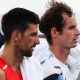 Djokovic e Murray em treino (Foto: Tennis Australia)