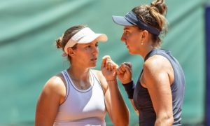 Ingrid Martins cde cinza e Francisca de branco (Foto: IEB Argentina Open)