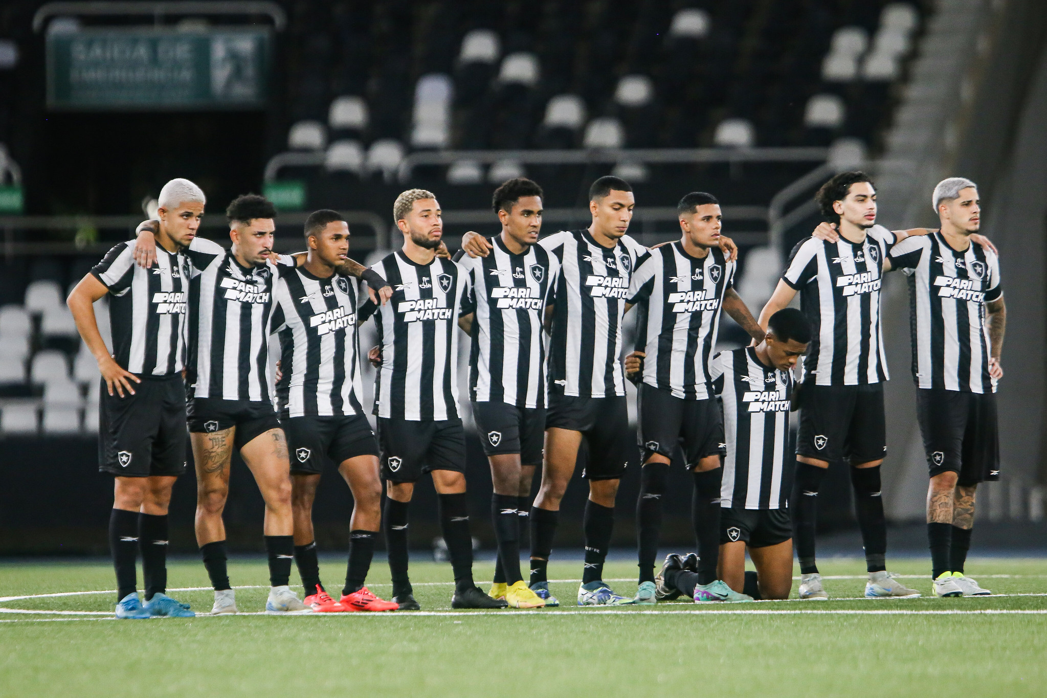 Time sub-23 do Botafogo. (Foto:ARTHUR BARRETO/BOTAFOGO)