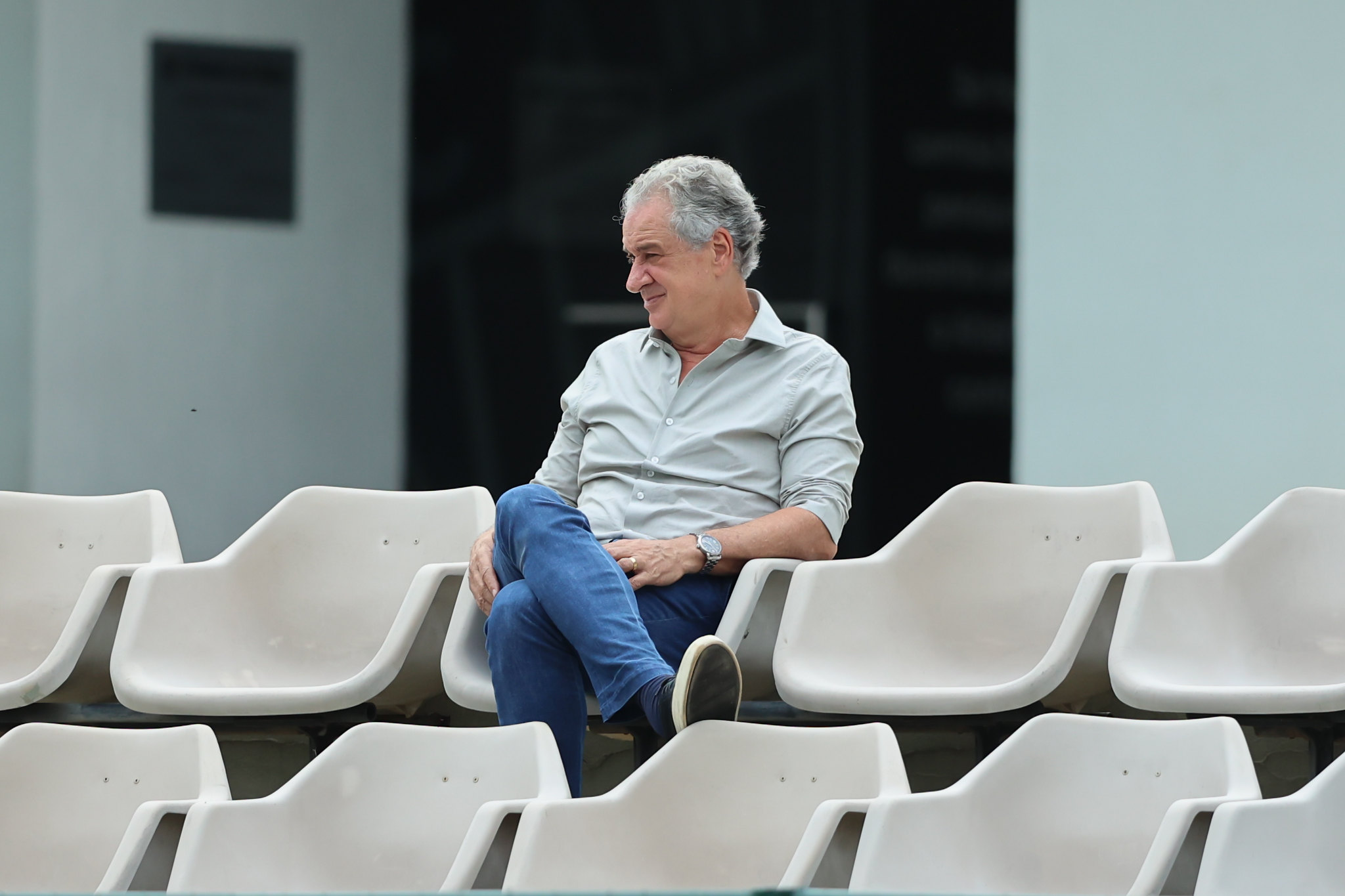 Diretoria do Atlético-MG em treino no CT. (Foto: Daniela Veiga/Atlético)