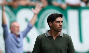 Abel Ferreira durante partida contra o Fluminense pelo Brasileirão 2024. (Foto: Cesar Greco/Palmeiras)