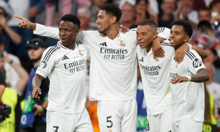 Jogadores do Real Madrid comemorando. (Foto: Divulgação/Real Madrid)