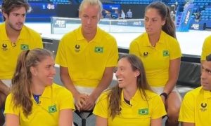 Equipe brasileira no Media Day (Foto: United Cup)