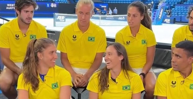 Equipe brasileira no Media Day (Foto: United Cup)