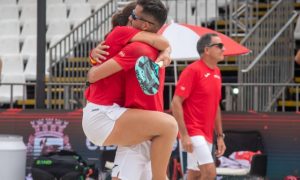 Antomi Ramos e Ariadna Graell (Foto: Ivan Sorti/Copa do Mundo de Beach Tennis)