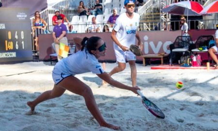 Isa Massaioli e Davi Ballerini (Foto: Ivan Sorti/Copa do Mundo de Beach Tennis)