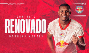 Douglas Mendes, jogador do Red Bull Bragantino. (Foto: Divulgação/Red Bull Bragantino)