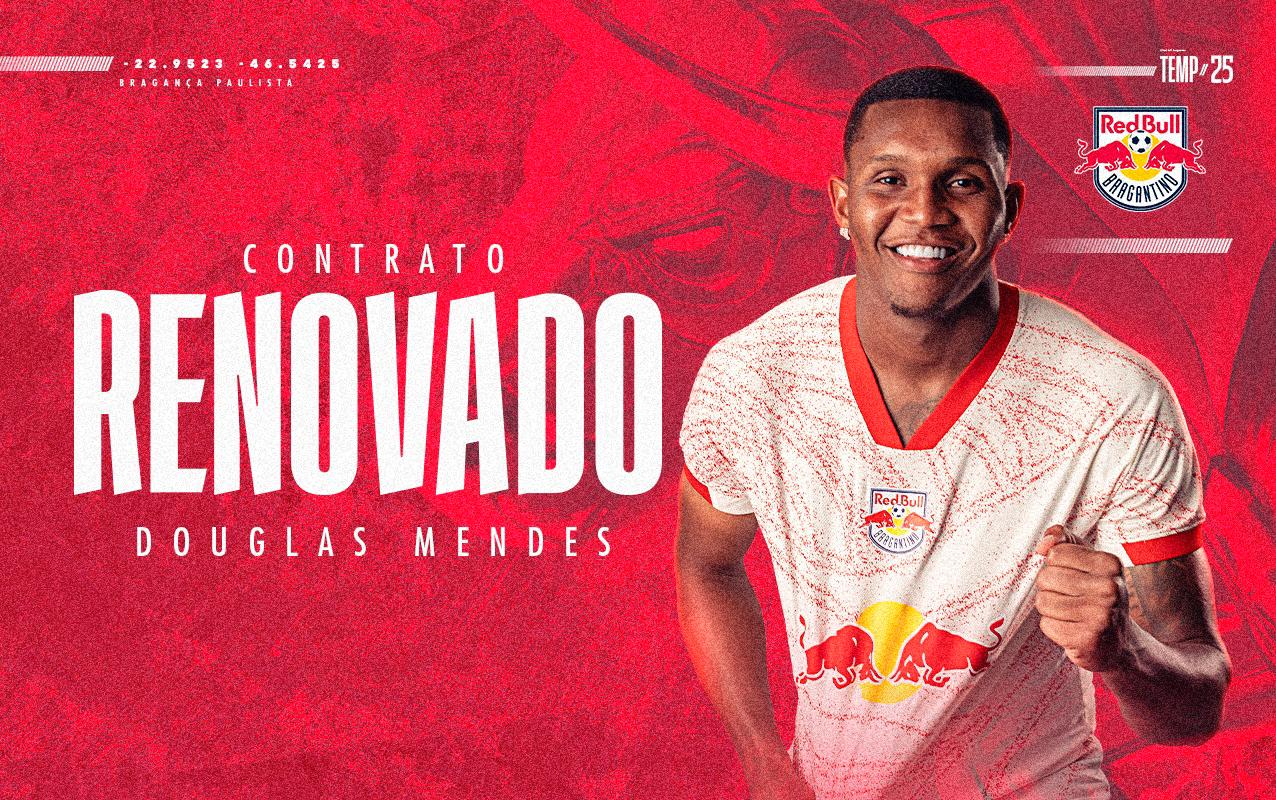 Douglas Mendes, jogador do Red Bull Bragantino. (Foto: Divulgação/Red Bull Bragantino)