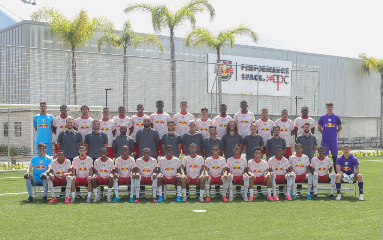 Jogadores do time sub-20 do Red Bull Bragantino. (Foto: Fernando Roberto/Red Bull Bragantino)