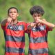 Ryan Roberto comemora gol pelo sub-15. Foto: Reprodução / Flamengo