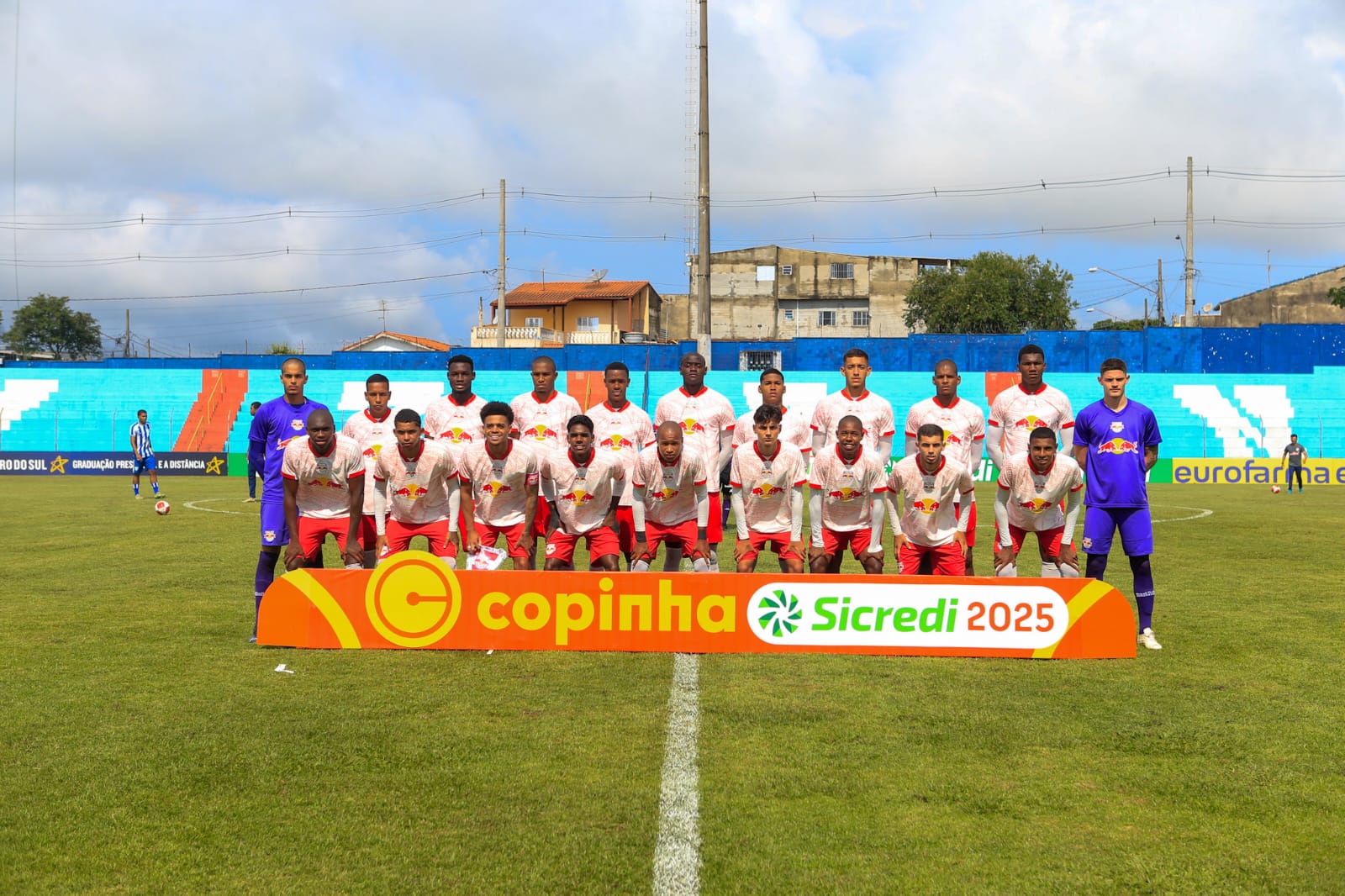 Jogadores do time sub-20 do Red Bull Bragantino. (Foto: Fernando Roberto/Red Bull Bragantino)