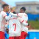 Jogadores do time sub-20 do Red Bull Bragantino. (Foto: Fernando Roberto/Red Bull Bragantino)