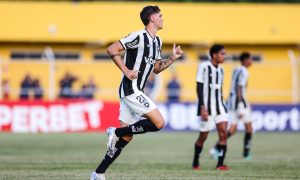 Jogadores do Botafogo na derrota para o Sampaio Correa. (Foto:Arthur Barreto/Botafogo)